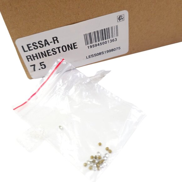 Steve Madden Silver Glass Rhinestone Platform Sandals - Picture 11 of 11